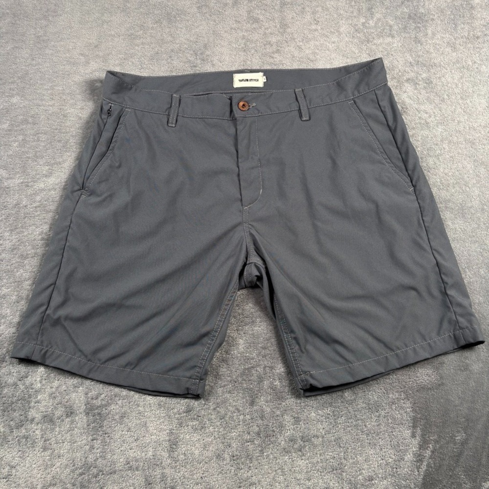 Taylor Stitch Shorts Mens 38 Gray Nylon Performance Chino Stretch Huckberry